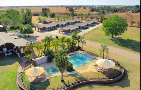 resort pool aerial